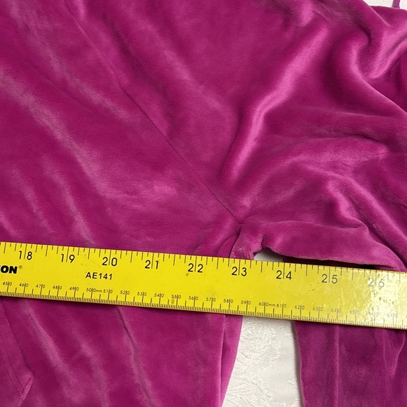 Victoria's Secret Velour Tracksuit Set Jacket (L) Pants (M) Bright Pink Y2K Read - Picture 4 of 10